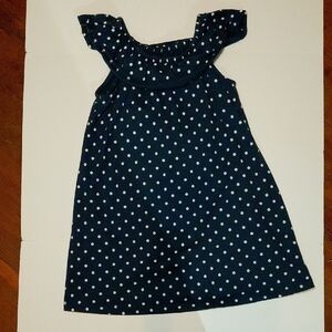 Wonder Nation Navy Blue Dress with White Polka Dots